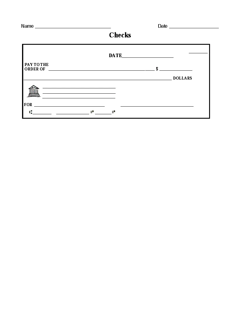 Blank Check Template