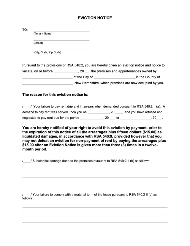 Eviction Notice
